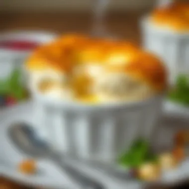Exquisite Souffle Presentation Delicious souffle served in a stylish dish