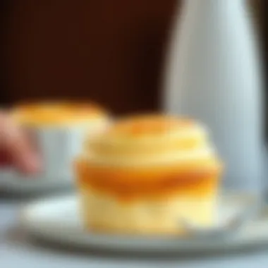 Fluffy Souffle with Golden Perfection Finished souffle with a golden top and fluffy texture