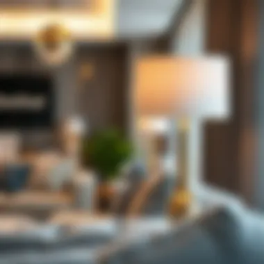 Stylishly designed table lamp matching modern decor