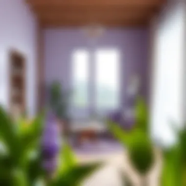 The Influence of Purple in Everyday Life A serene environment displaying the influence of purple in everyday settings.