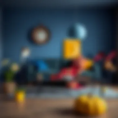 Psychological Impact of Color Contrast An artistic arrangement highlighting the psychological effects of contrasting colors.