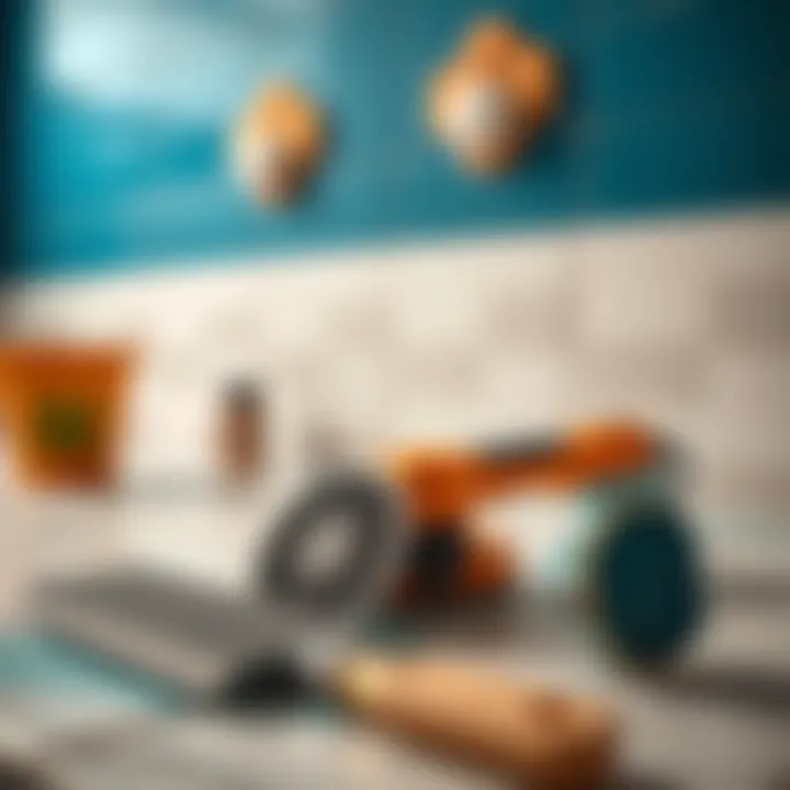 Essential tools for painting tiles