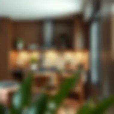 Stylish kitchen design with painted tiles