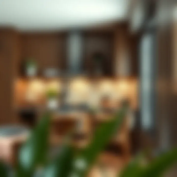 Stylish kitchen design with painted tiles