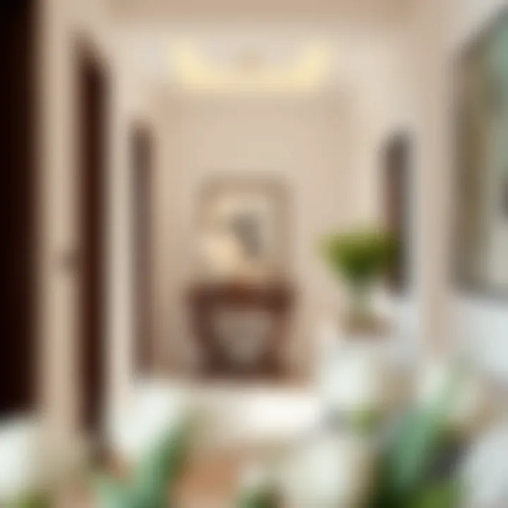 Elegant Modern Decor in a Narrow Hallway Stylish narrow hallway with modern decor