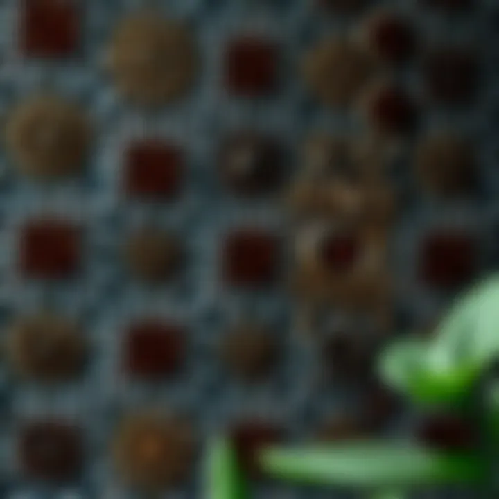 Close-up of intricate patterns in contemporary wallpaper