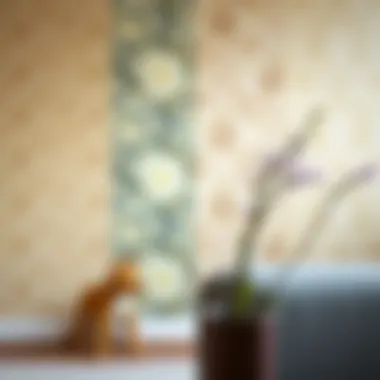 A comparison of different wallpaper textures and colors