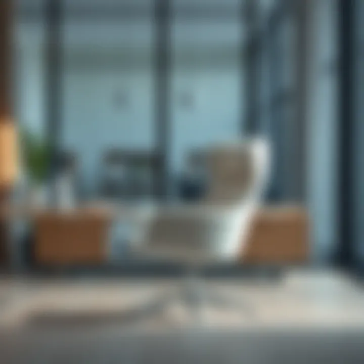 Elegant white office chair showcasing modern design.