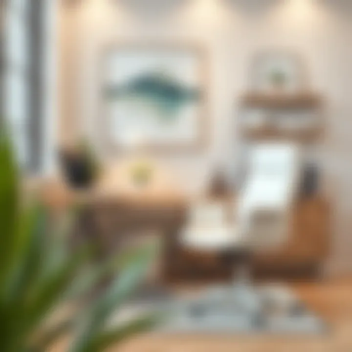 White office chair complementing modern decor.