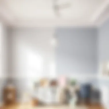 Before and after application of ceiling and wall paint