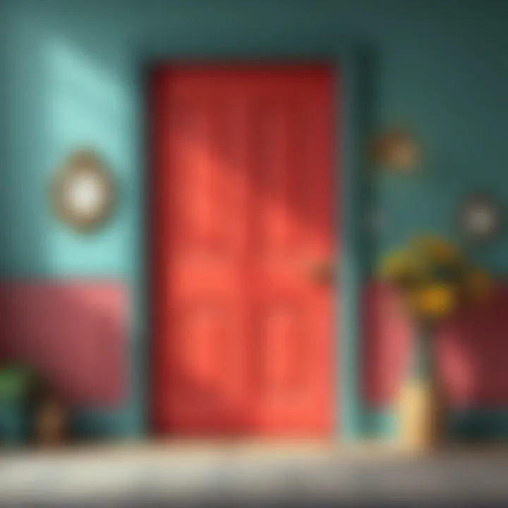 Stunning color palette for panel door painting