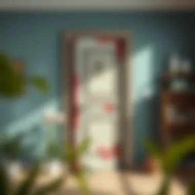 Creative painting technique on a panel door