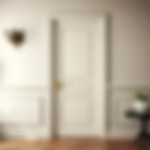 Elegant panel door with a fresh coat of paint