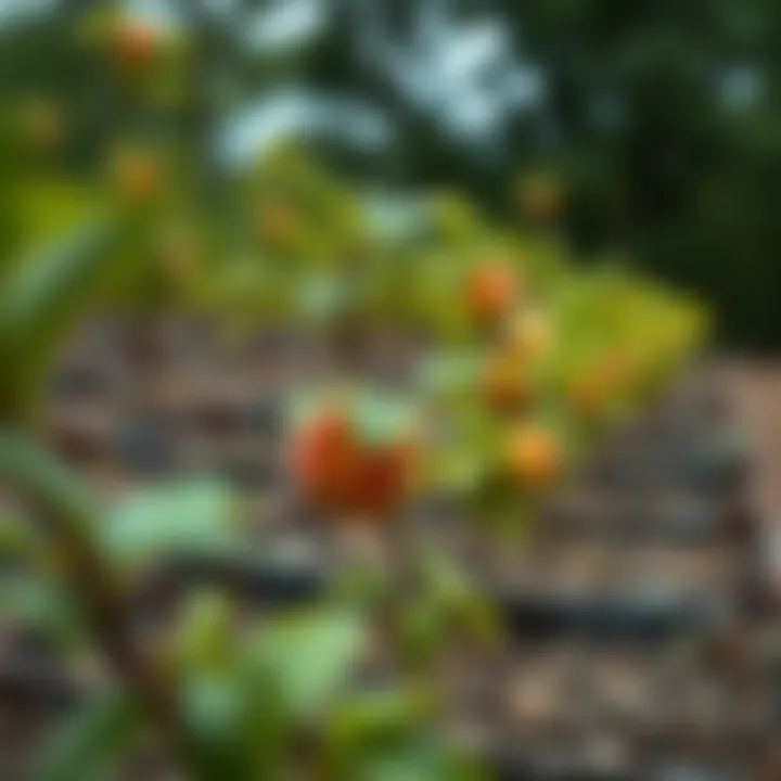 Caring for Peach Saplings Healthy peach saplings nurtured in a garden environment