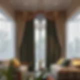 Elegant drapery enhancing interior ambiance