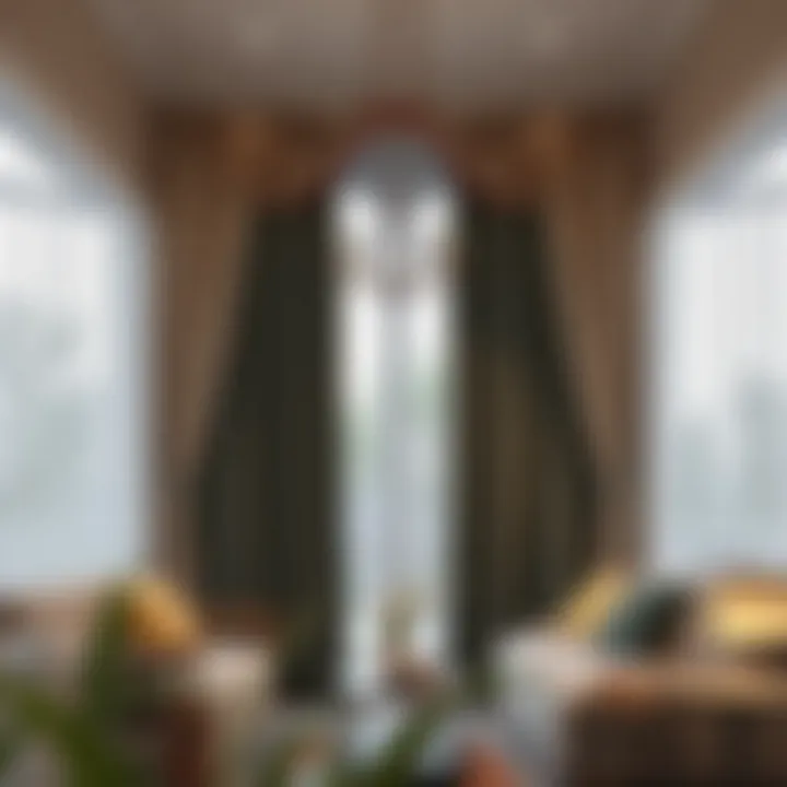 Elegant drapery enhancing interior ambiance