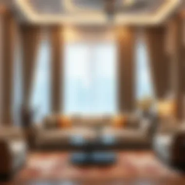 Stylish living room with well-coordinated curtains