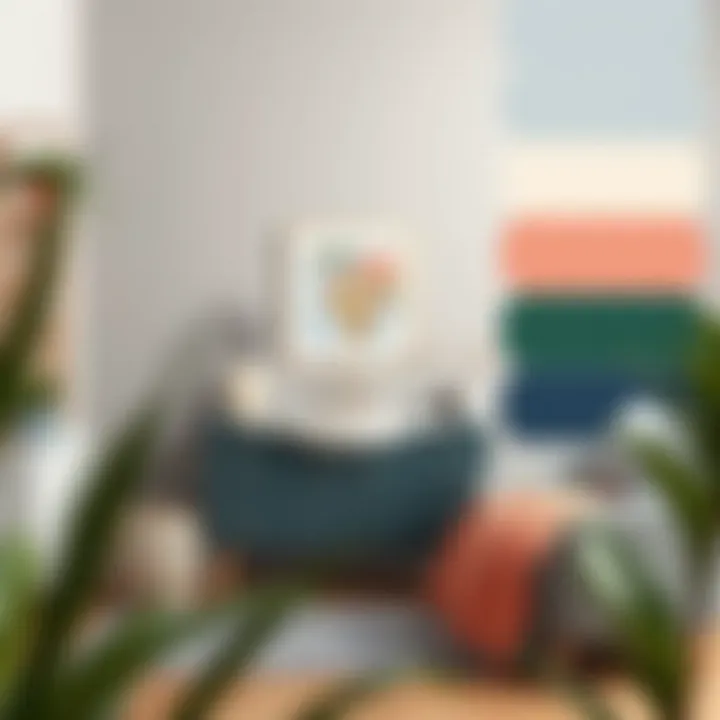 Illustration of color palette for home interiors