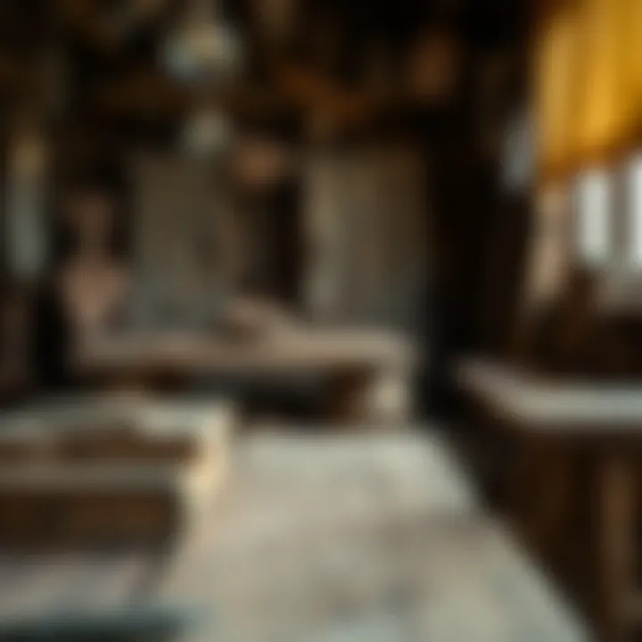 Close-up of rustic furniture craftsmanship