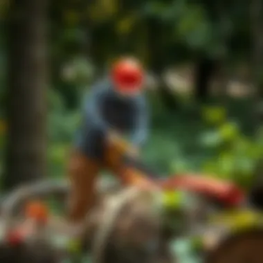 Safety measures during tree cutting