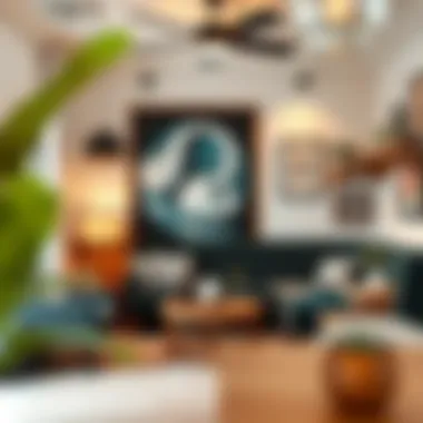 Inviting Cozy Salon Cozy and inviting salon with unique design elements