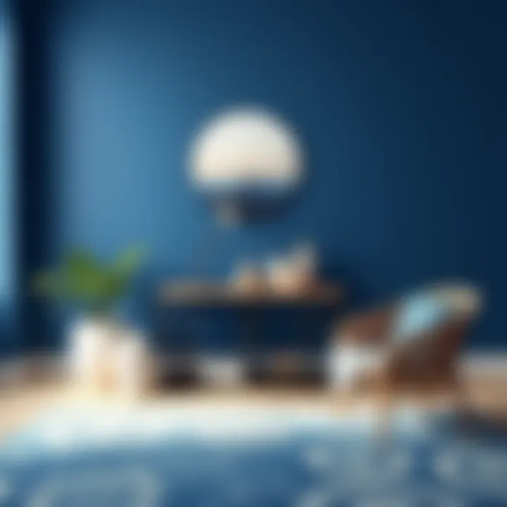 Artistic color palette showcasing sapphire blue and harmonious hues