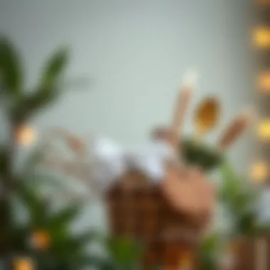 A creative DIY gift arrangement with handmade items