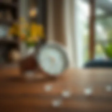 A stylish watch displayed on a wooden surface