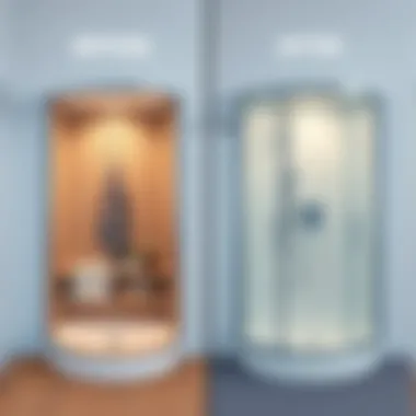 Shower Cabin Transformation Before and after comparison of a shower cabin