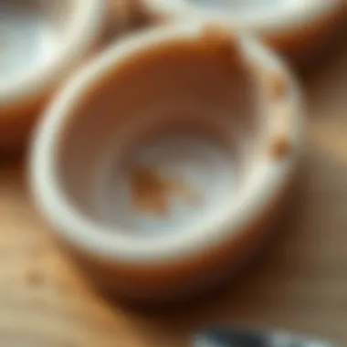 Close-up of silicone mold showing dirt and discoloration