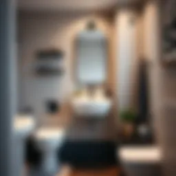 Elegant small bathroom with space-saving fixtures