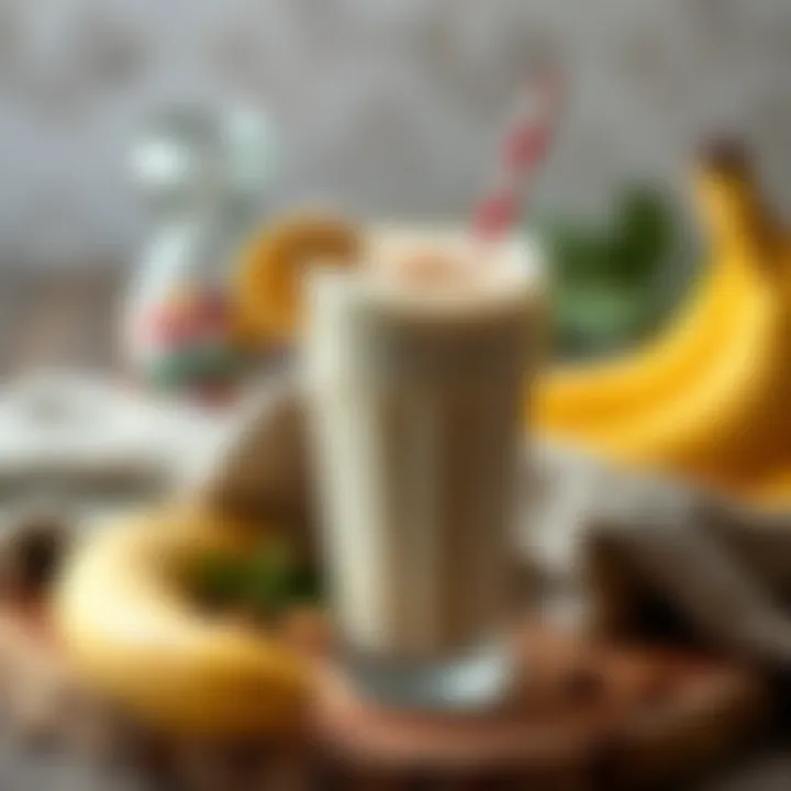 Banana Bliss Smoothie A creamy banana smoothie with almond milk and honey