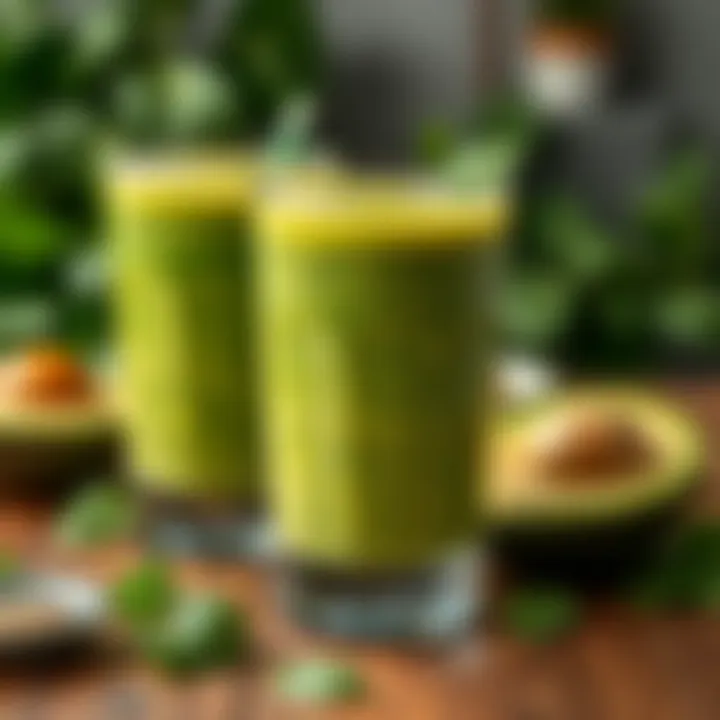 Green Goodness Smoothie A refreshing green smoothie with spinach and avocado