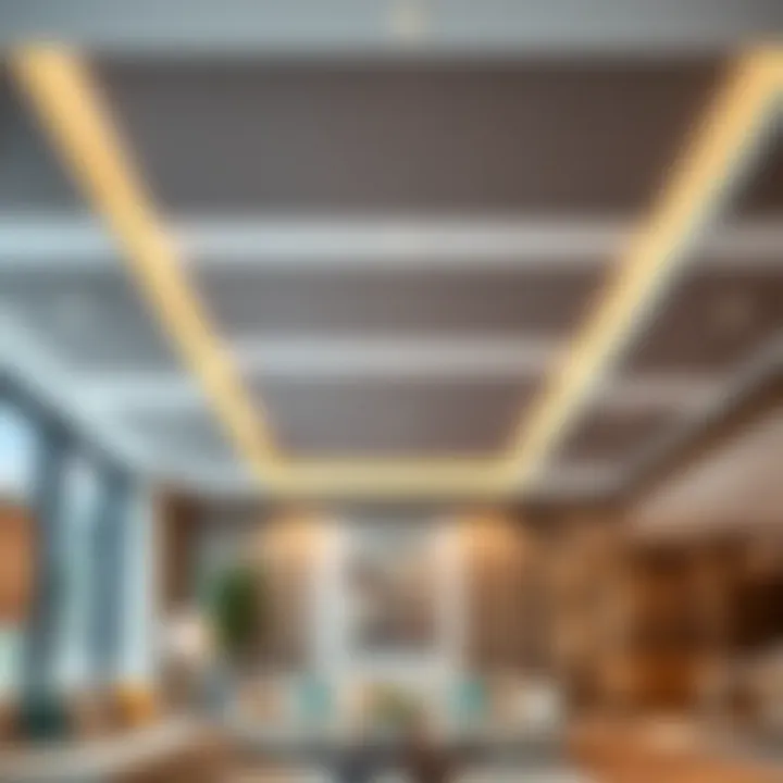 Stylish acoustic panels integrated into ceiling design