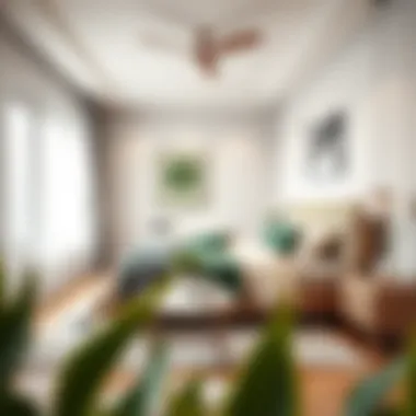 A modern bedroom featuring harmonious green accents for a peaceful retreat. Stylish bedroom with green accents