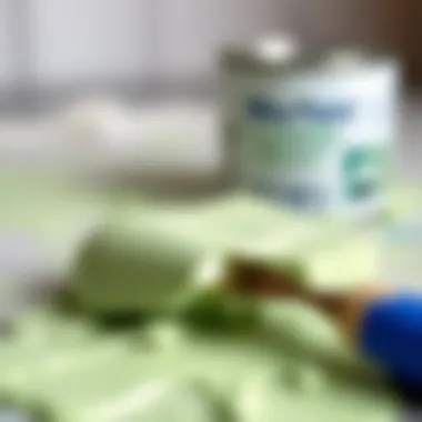 A close-up of thawed paint ready for use