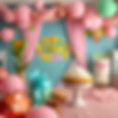 Thematic birthday setting with unique color palette