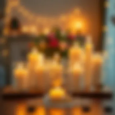 Final display of creatively crafted transparent candles