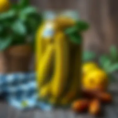 Homemade Pickles in a Jar A traditional jar filled with homemade pickles