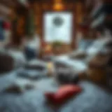 Essential winter travel gear laid out on a cozy cabin floor