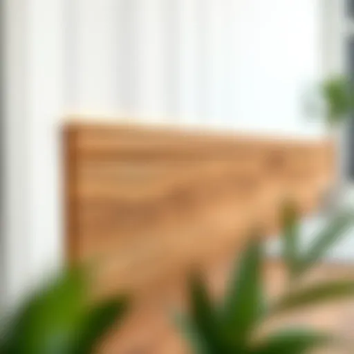 Elegant wooden skirting board in a modern interior