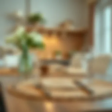 Intricate woven placemats adding character to a dining table