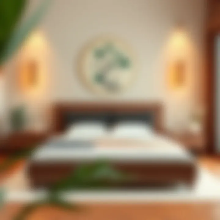 Feng Shui Bed Placement Illustration of Feng Shui principles in bed placement