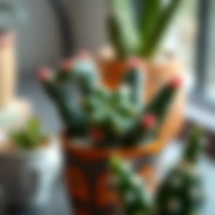 Elegant Star Cactus Arrangement Healthy star cactus in a decorative pot